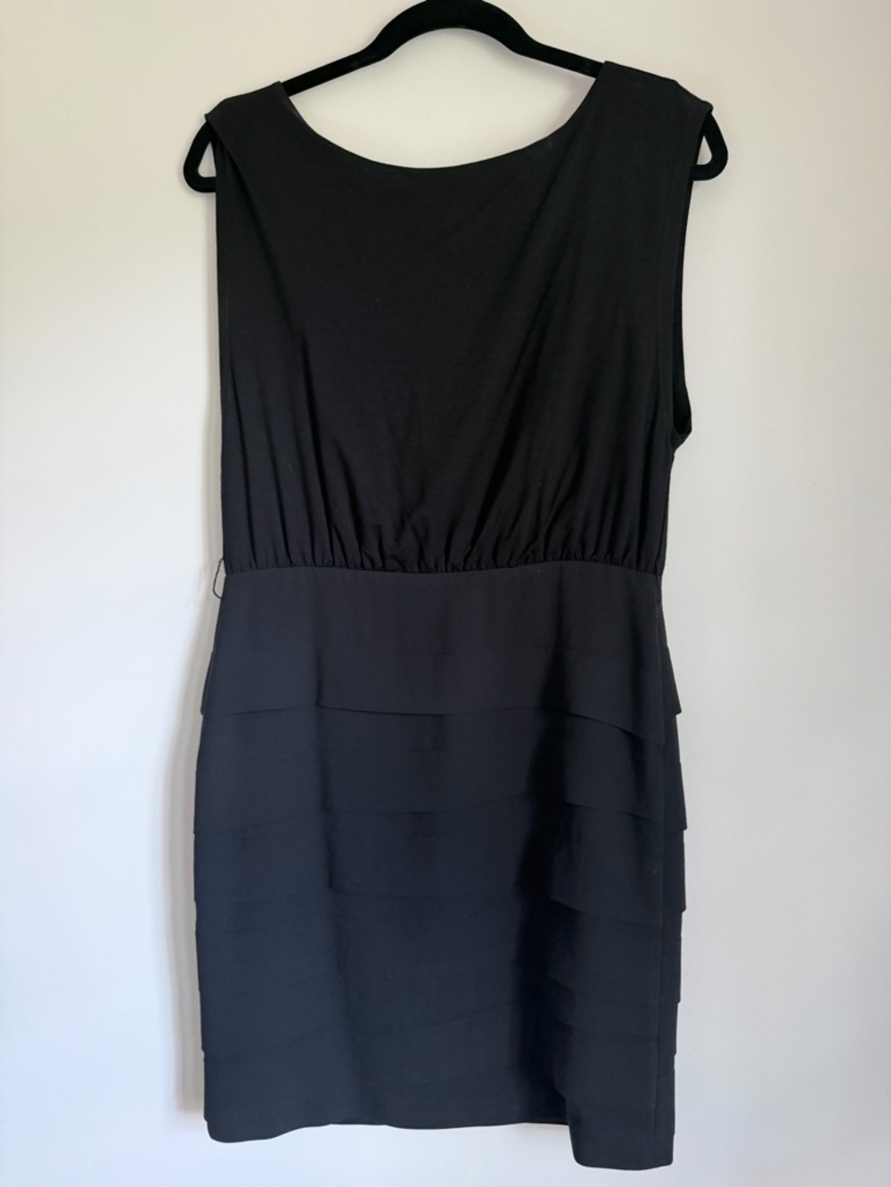 Alice + Olivia Black Backless Layered Dress